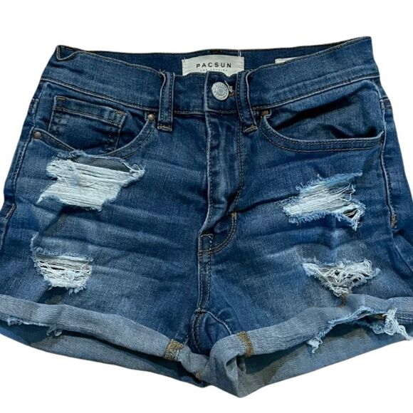 PacSun the Shortie Shorts, Destroyed, Size 22 - Picture 1 of 3